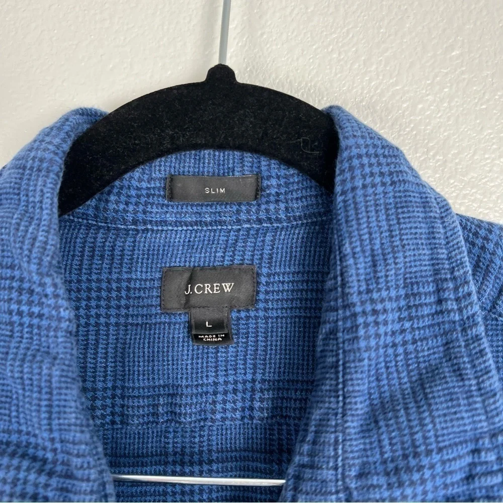 J Crew‎ Button Up Shirt Blue Sz L